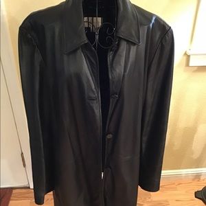 COPY - XL leather black coat